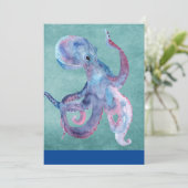 Invitation Octopus aquarelle (Debout devant)