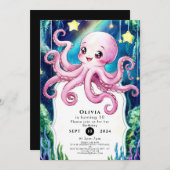 Invitation Octopus magique pour enfants (Devant / Derrière)