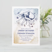 Invitation Octopus - Nautique - Sous le Mariage de la mer (Debout devant)
