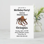 Invitation Octopus Tentacles Grand Multitaskan Funny Annivers (Debout devant)