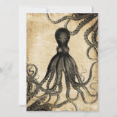 Invitation Octopus vintage (Dos)