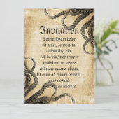 Invitation Octopus vintage (Debout devant)