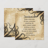 Invitation Octopus Vintage (Devant / Derrière)