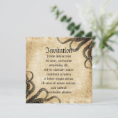 Invitation Octopus Vintage (Debout devant)