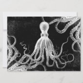 Invitation Octopus vintage foncé (Dos)