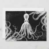 Invitation Octopus vintage foncé (Dos)