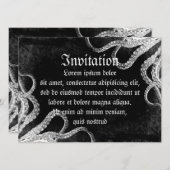 Invitation Octopus vintage foncé (Devant / Derrière)