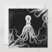 Invitation Octopus vintage foncé (Dos)