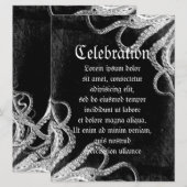 Invitation Octopus vintage foncé (Devant / Derrière)