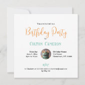 INVITATION ODDBALL COMIQUE KOOKY MONSTER CAKE ANNIVERSAIRE (Dos)
