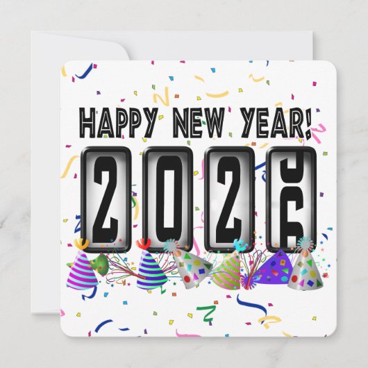 Invitation Odometer New Years Party 2026 (Devant)