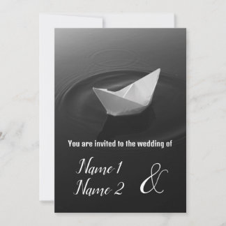 Invitation Odyssée du bateau en papier