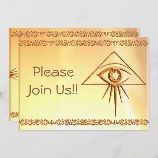 Invitation OEil de la Providence (Devant / Derrière)