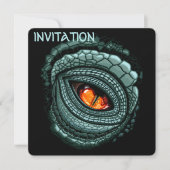Invitation Œil de prédateur reptile primal (Devant)