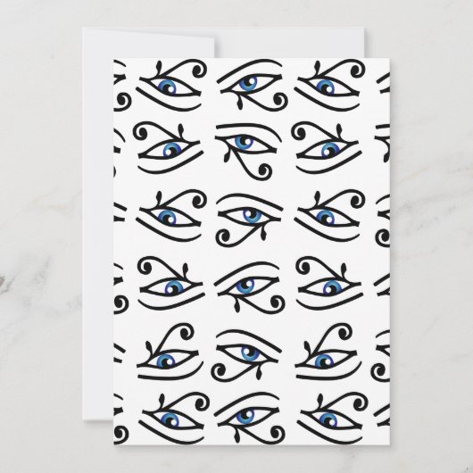 Invitation OEil égyptien de Horus ou de wadjet (Devant)