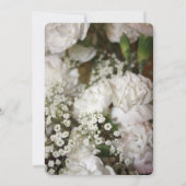 Invitation Oeillets blancs et Mariage du souffle de bébé (Dos)