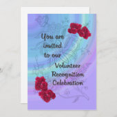 Invitation Oeillets volontaires de rouge d'invitation de (Devant / Derrière)