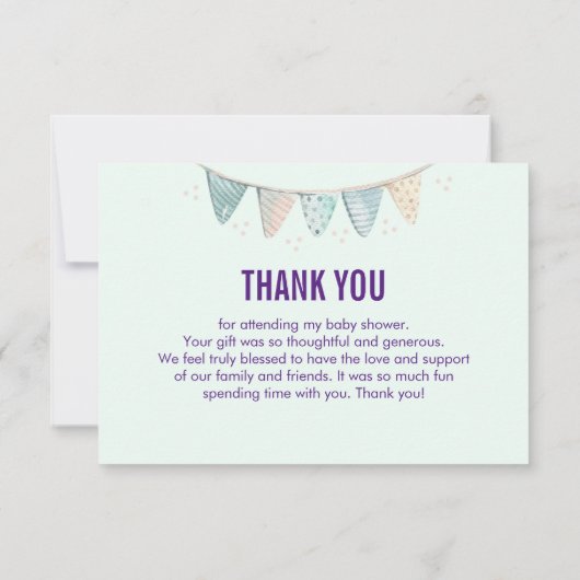 Invitation Oeuf dans un panier avec Flamant rose et Merci lap (Dos)