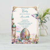 Invitation Oeuf de dragon de bébé Fairytale (Debout devant)