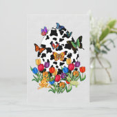 Invitation Oeuf de pâques de peau de vache (Debout devant)