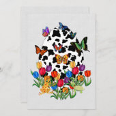 Invitation Oeuf de pâques de peau de vache (Devant / Derrière)