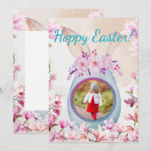 Invitation Œuf de Pâques joyeux avec photo (Devant / Derrière)