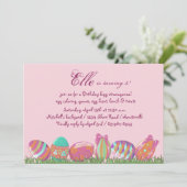 Invitation Oeuf de pâques mars, fête d'anniversaire de (Debout devant)