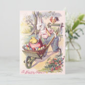 Invitation OEuf de poulet de Pâques (Debout devant)