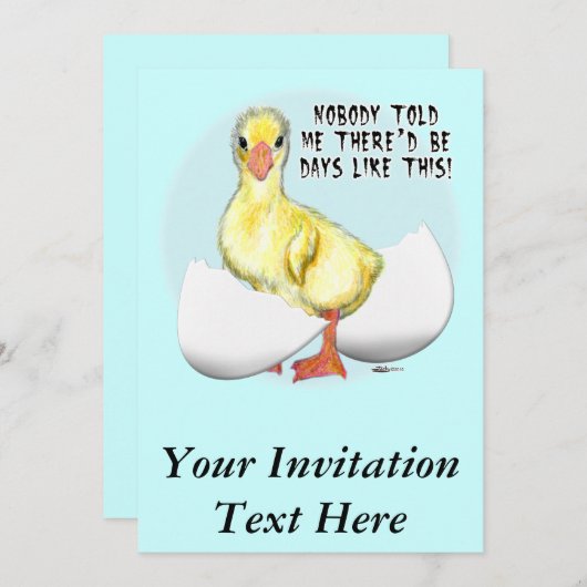 Invitation Oeuf d'éclosion2 (Devant / Derrière)