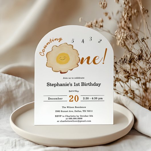 Invitation Oeuf frit mignon 1er anniversaire