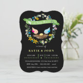 Invitation Oeuf jaune| Baby shower neutre (Debout devant)