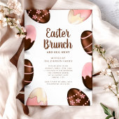 Invitation Oeufs au chocolat mignons Brunch de Pâques