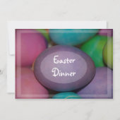 Invitation Oeufs colorés Dîner de Pâques (Devant)