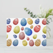 Invitation Œufs de jour de Pâques (Debout devant)