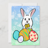 Invitation Oeufs de lapin de Pâques (Dos)