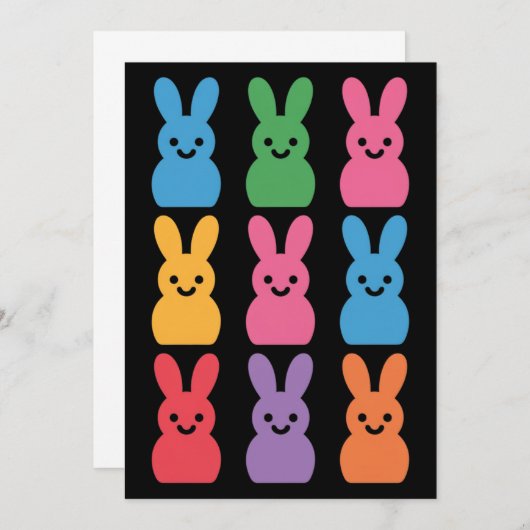 Invitation Oeufs de lapin de Pâques Plaid Leopard (Devant / Derrière)