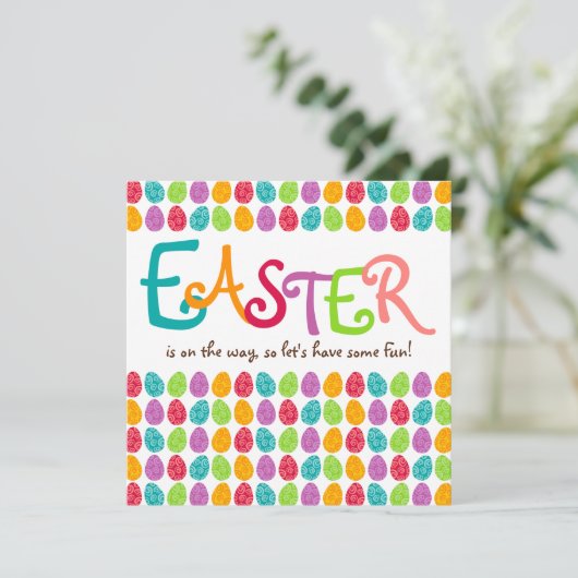 Invitation Oeufs de PÂQUES (Debout devant)
