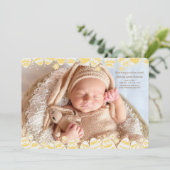 Invitation OEufs de Pâques - Annonce de naissance d'un cadre  (Debout devant)