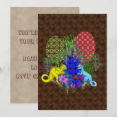 Invitation Oeufs de pâques de dinosaure (Devant / Derrière)