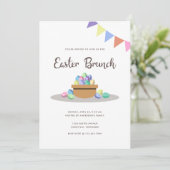 Invitation Oeufs de Pâques de Fiesta modernes (Debout devant)