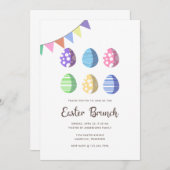 Invitation Oeufs de Pâques de Fiesta modernes (Devant / Derrière)