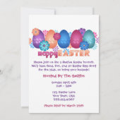 Invitation Oeufs de Pâques et fleurs de printemps (Dos)