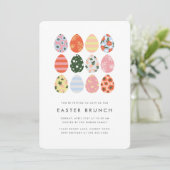 Invitation Oeufs de Pâques modernes (Debout devant)