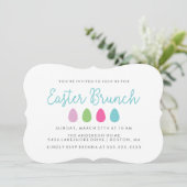 Invitation Oeufs de Pâques modernes (Debout devant)