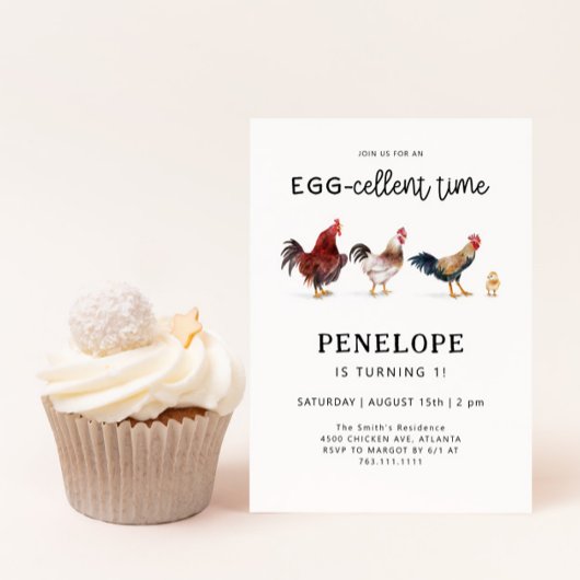 Invitation OEUFS DE Poulet De Ferme Anniversaire