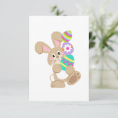 Invitation Oeufs de transport de lapin de Pâques Conception 3 (Debout devant)