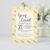 Invitation Oeufs et Bacon Petit déjeuner Foodie Funny Motif (Debout devant)