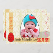 Invitation Oeufs rouges et gingembre Un mois de fête de la pe (Devant / Derrière)