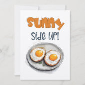 Invitation Oeufs Sunny Side Haut du panier Morceau des soies  (Devant)