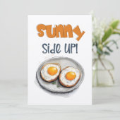 Invitation Oeufs Sunny Side Haut du panier Morceau des soies  (Debout devant)